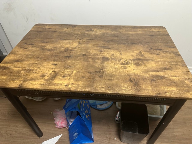Rustic Wood Computer Desk – Great Condition - photo 2