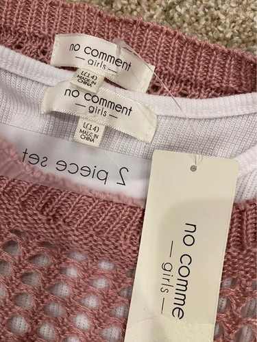 NWT Girls Sz 14 Top No Comment 2 Piece Set - photo 2