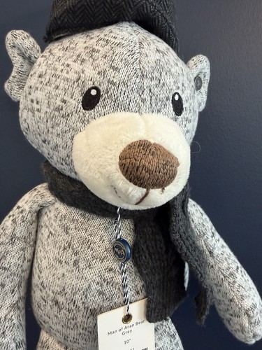 New! Man Of Aran Irish Bear with Tweed Cap and Scarf - photo 3