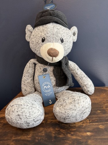 New! Man Of Aran Irish Bear with Tweed Cap and Scarf - photo 4