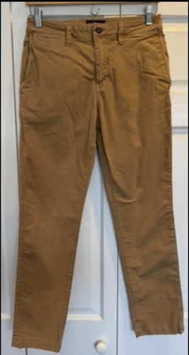 Mens American Eagle Dark Khaki Slim Straight Extreme Flex Pants