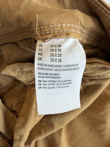 Mens American Eagle Dark Khaki Slim Straight Extreme Flex Pants - photo 3