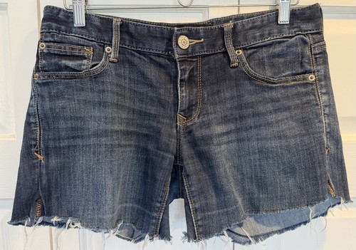 Express Women's Cut-Off Jean Shorts Size 8 Blue Denim