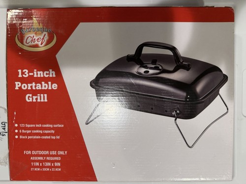 13-inch Folding Charcoal Grill By Barbeque Chef
