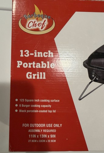 13-inch Folding Charcoal Grill By Barbeque Chef - photo 2