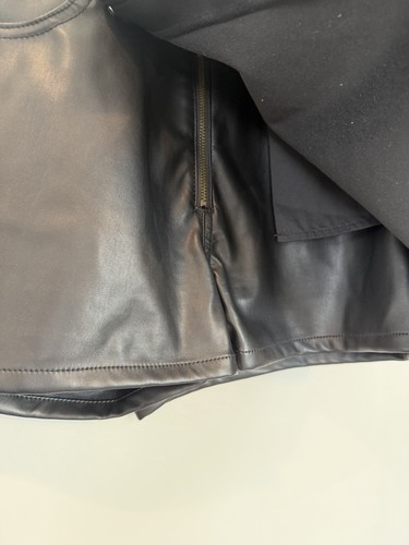 Celebrity Pink Skort Juniors Small Black Faux Leather Mini - photo 3