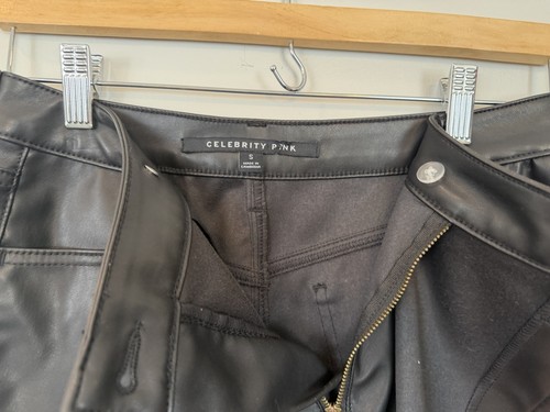 Celebrity Pink Skort Juniors Small Black Faux Leather Mini - photo 4