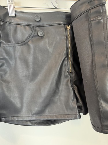 Celebrity Pink Skort Juniors Small Black Faux Leather Mini - photo 5