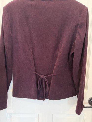 Purple Faux Suede Blazer Size 11/12 Structured Stretch - photo 3