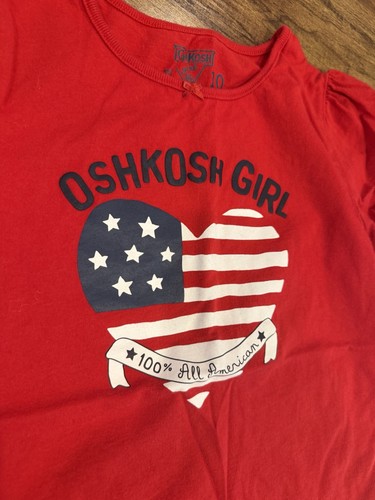 Lot of 2 Girls' Patriotic Shirts Size 10 - photo 2
