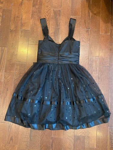 Juniors Black Sparkly Party Dress Sz 5 Fit & Flare - photo 3