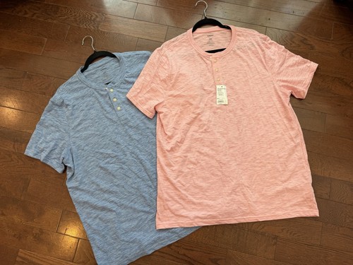 NEW, Lot of 2, Sonoma Super Soft Men's Henley 3 Button T-Shirts, - photo 2