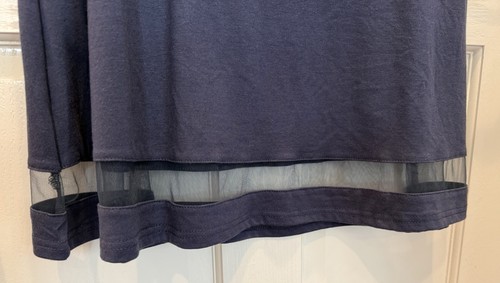 EtcyYNew Blue T-Shirt Dress V-neck Stretch Knit NWT Size M - photo 3