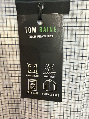 New Mens Tom Baine Shirt XL Button Slim Fit Long Sleeve - photo 5