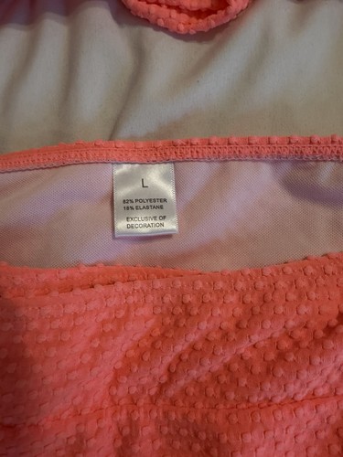 MODLILY Coral Mid Waisted Cross Bikini Set Size Large - photo 5