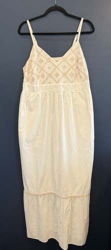Ava & Viv Women's Sundress X White Tan Embroidery Spaghetti Stra - photo 2
