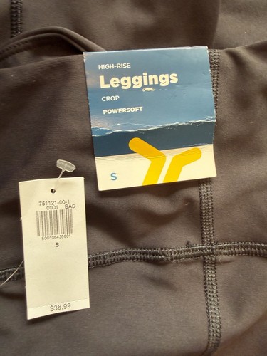 Old Navy High-Rise PowerSoft Crop Pocket Leggings Black Small NW - photo 2