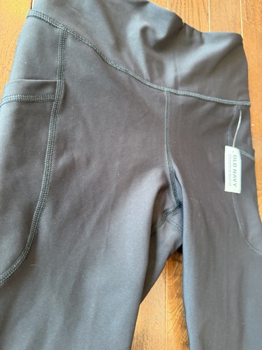 Old Navy High-Rise PowerSoft Crop Pocket Leggings Black Small NW - photo 4
