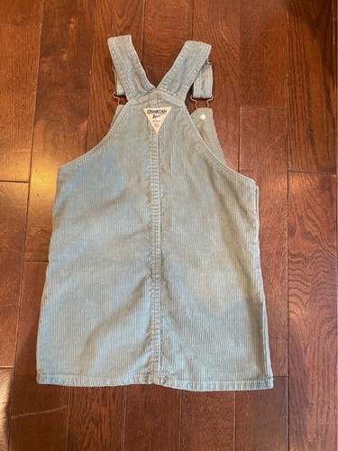 Toddler Girl's Size 4T Blue/Green Corduroy Jumper - OshKosh - photo 2
