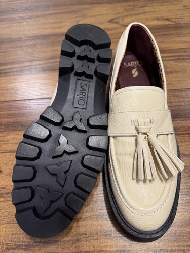 Leather loafers, SARTO Tassel Loafers - White - Women’s 8.5 - photo 3