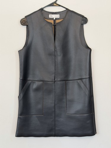 Women’s Faux leather dress, Zara, sleeveless mini Dress