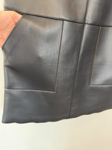 Women’s Faux leather dress, Zara, sleeveless mini Dress - photo 4