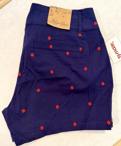 NWT Blue Epic 4th Of July Girlfriend Chino Shorts Size 10 - photo 4