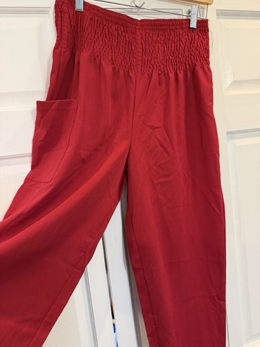 NEW SHEIN Women’s Red Harem Pants Size L (Fits US 12)
