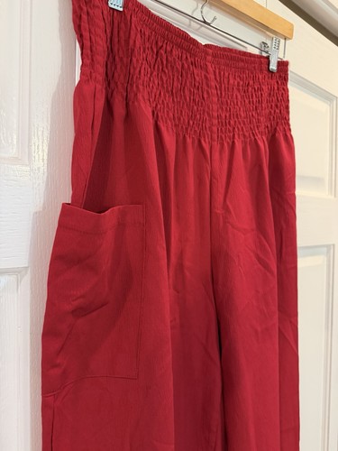 NEW SHEIN Women’s Red Harem Pants Size L (Fits US 12) - photo 2