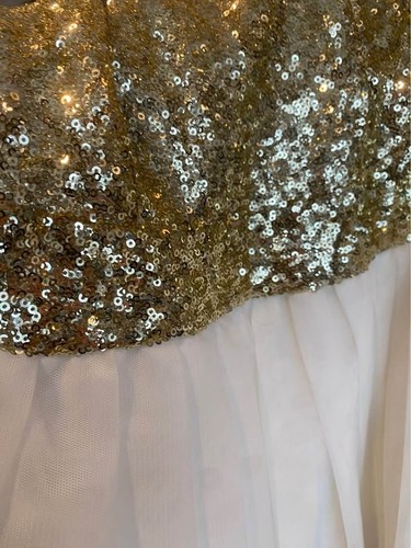 Junior Girl's Size 1-2 Gold Shimmery Special Occasion Dress - photo 3