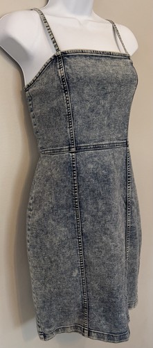 Acid Wash Blue Denim Jean Mini Dress H&M Divided Size 4 - photo 5