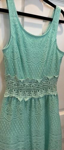 Xhilaration Dress Women Size XS Mint Green Lace Lined - photo 4