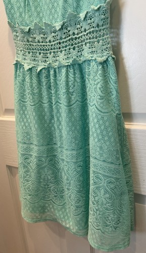 Xhilaration Dress Women Size XS Mint Green Lace Lined - photo 5