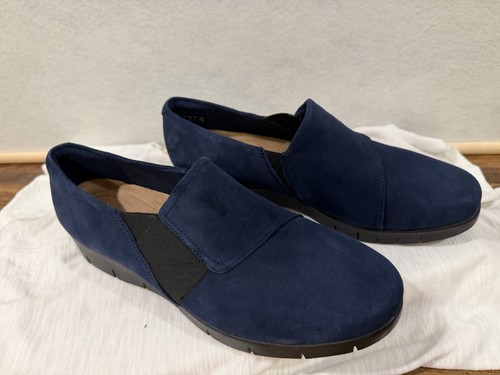 NEW Clarks Daelyn Monarch Womens Comfort Shoes Blue Suede Wedge - photo 2