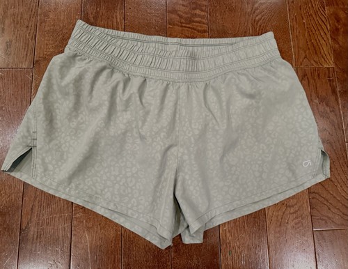 Womens Gap Fit SZ Medium Running Shorts Snake Print Green Grey - photo 2