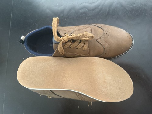 Boys Size 5 Kids Youth Oxford Shoes Classic Wingtip Dress Shoes - photo 3