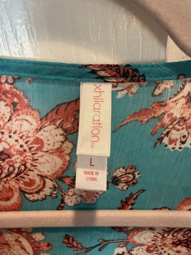 Xhilaration Blue Dusty Rose Floral Lightweight Cardigan - photo 2