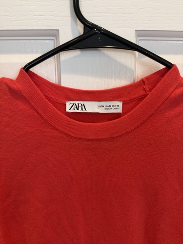 Zara Women’s Red Sleeveless Sweater Tank Size Medium - photo 2