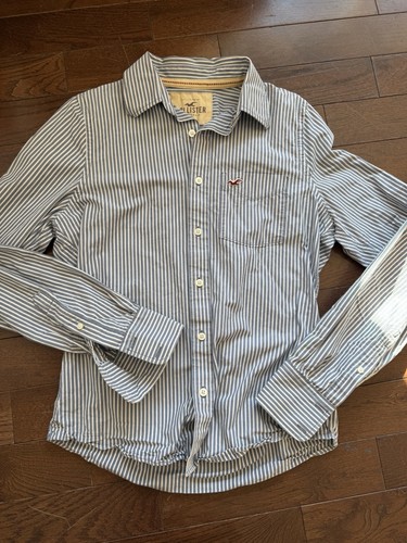 Hollister California Cotton M Striped Button Down Shirt Y2K