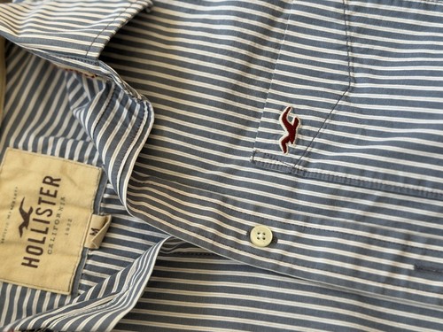 Hollister California Cotton M Striped Button Down Shirt Y2K - photo 2
