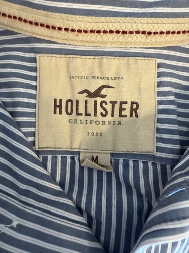 Hollister California Cotton M Striped Button Down Shirt Y2K - photo 3