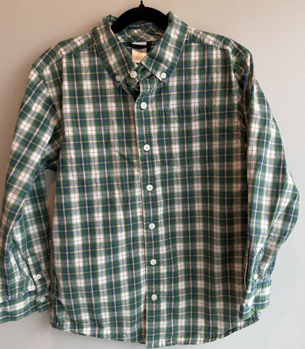 St Patrick’s Day Gymboree Boys Size Med (7/8) Plaid Shirt