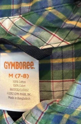 St Patrick’s Day Gymboree Boys Size Med (7/8) Plaid Shirt - photo 2