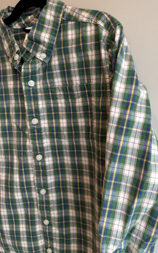 St Patrick’s Day Gymboree Boys Size Med (7/8) Plaid Shirt - photo 3