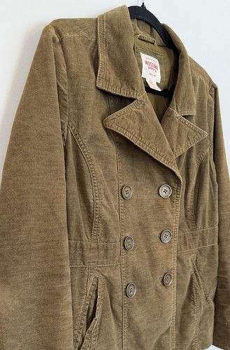 Vtg Mossimo Blazer Brown Corduroy Double Breasted Womens XL - photo 2