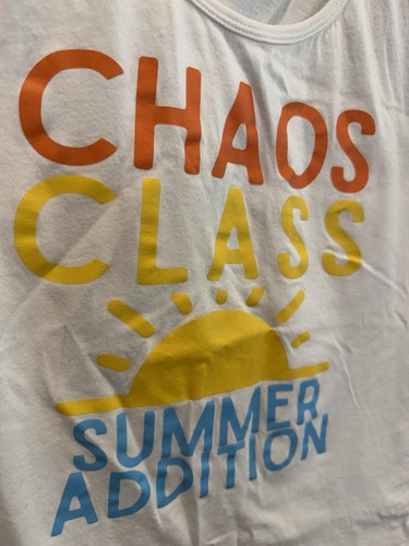 Next Level Apparel White Graphic Tank Top Sz L Chaos Class South - photo 4