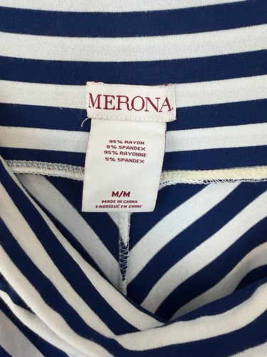 MERONA Navy & White Stripe Maxi Skirt Size Medium - photo 2
