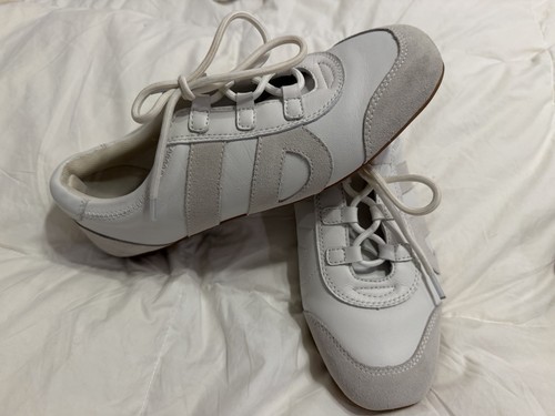Women’s Silent D White Gray Lace-up Sneakers Size 8.5