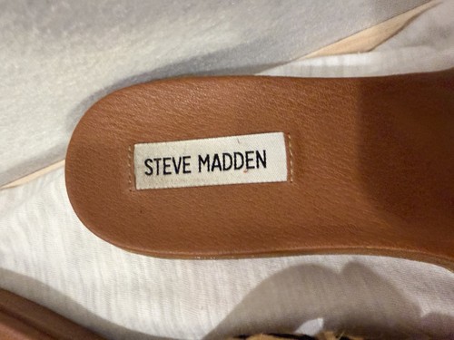 STEVE MADDEN Women's Hazel Leopard Print Calf Hair Slide Sandals - photo 4