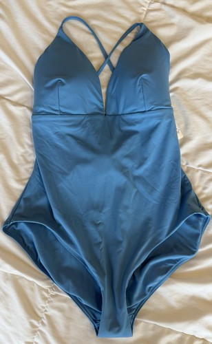 CALIA Women's Swim Triangle Strappy Back One Piece Size 12